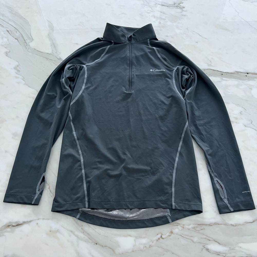 COLUMBIA OMNI-HEAT THERMAL REFLECTIVE GRAY LIGHT WEIGHT JACKET SIZE S/P - Picture 3 of 17
